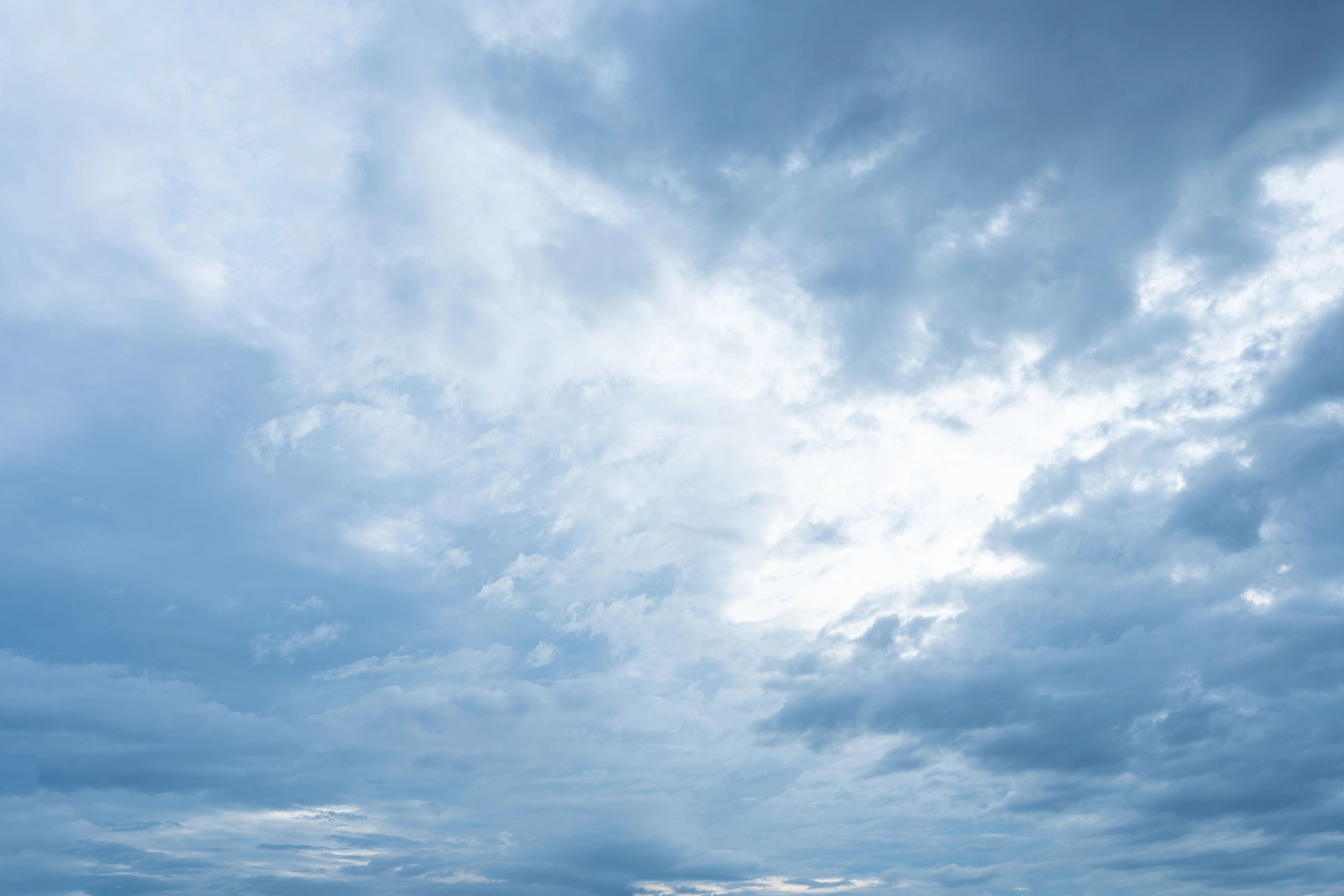 Dramatic overcast sky with thick storm clouds